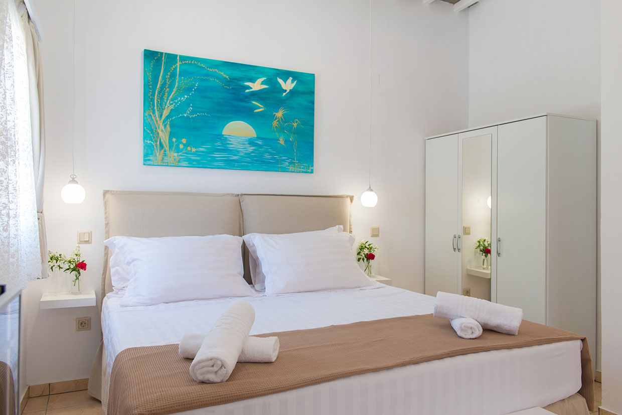 Double lit cocomat au logement Kipos à Sifnos