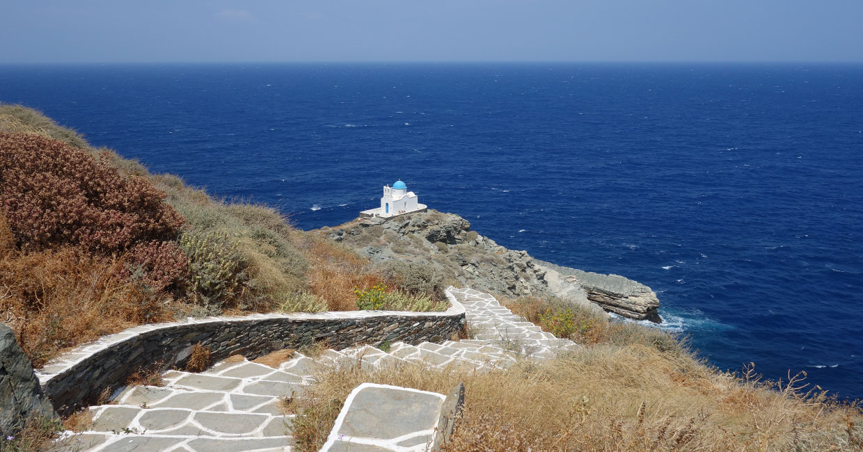 La chapelle de 7 martyrs à Kastro de Sifnos